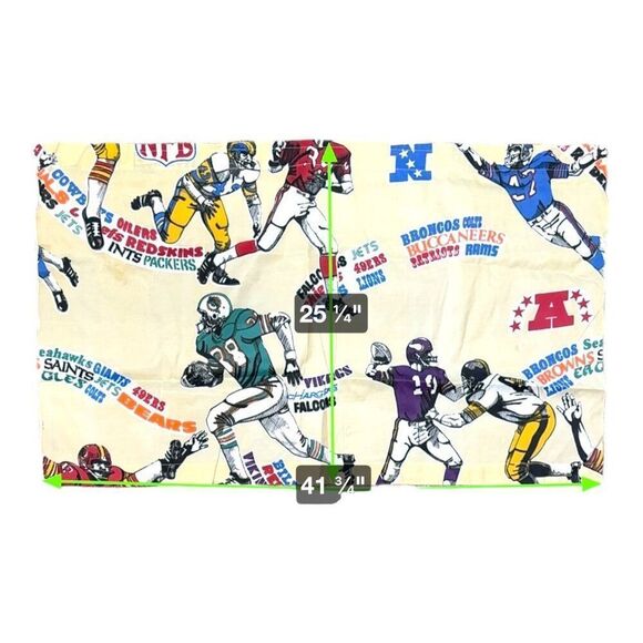 Vintage NFL Team Print Fabric American Football Retro Crafts Pillowcases Decor - Picture 4 of 8
